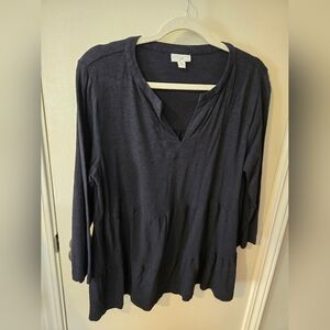 J. Jill Navy Long Sleeve Top